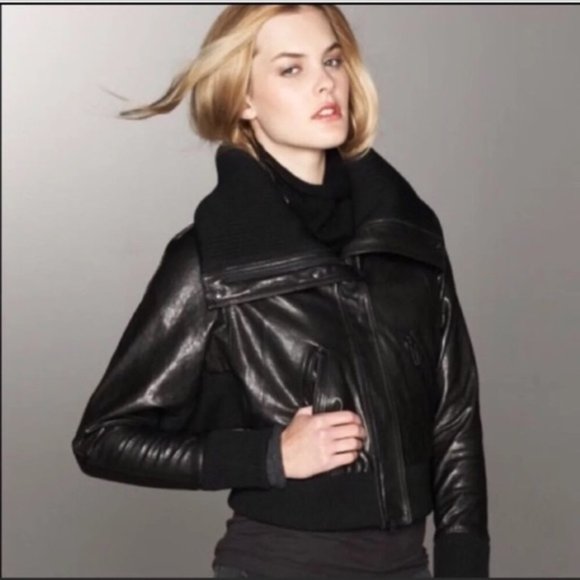 🌸VINCE Dolman Sleeve Leather Jacket EUC - Picture 3 of 14